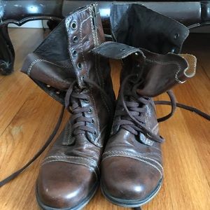 Steve madden brown troopa  combat boots size 7.5
